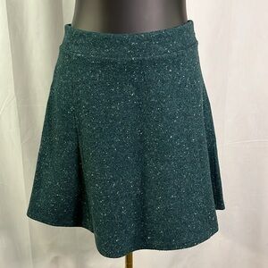 LOFT Teal Confetti Knit High Waisted A-Line Mini Skirt